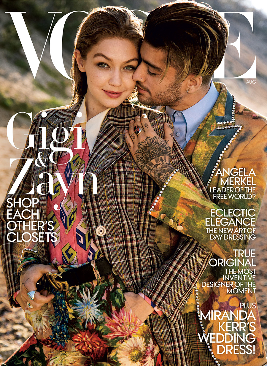Gigi Hadid and Zayn Malik cover Vogue August 2017
