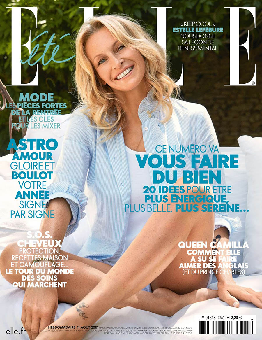 Estelle Lefébure covers Elle France August 2017 by Pelle Lannefors