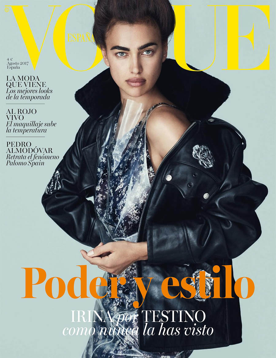 Irina Shayk covers Vogue Spain August 2017 by Mario Testino