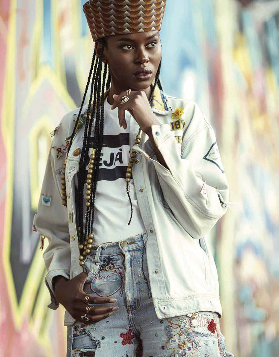 Lindiwe Dim by Justin Dingwall for Elle South Africa August 2017