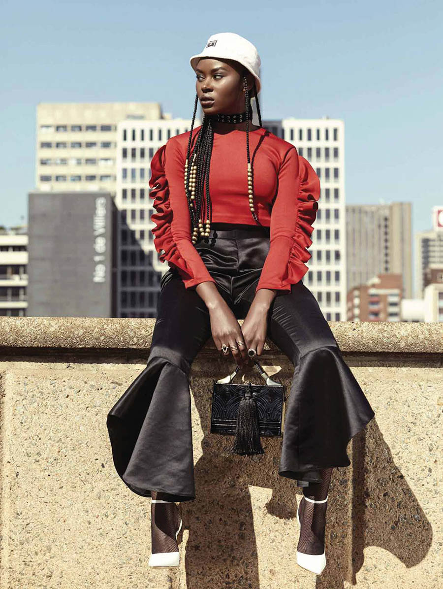 Lindiwe Dim by Justin Dingwall for Elle South Africa August 2017