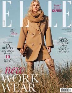 Aline Weber covers Elle Serbia October 2017 by Greg Swales