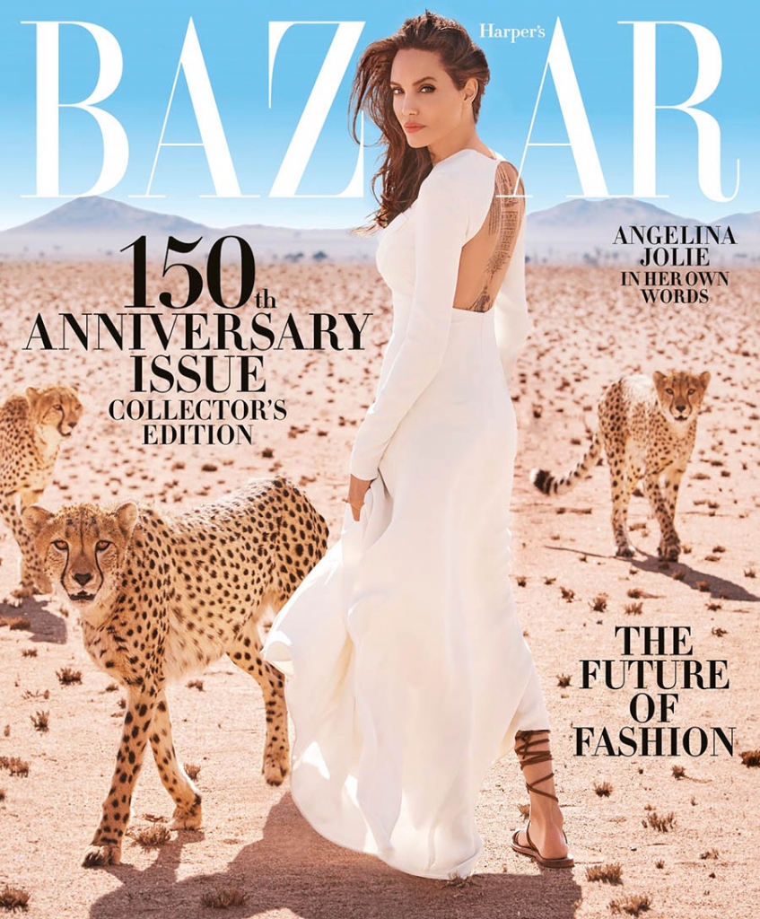 Angelina Jolie covers Harper’s Bazaar US November 2017 by Alexi Lubomirski