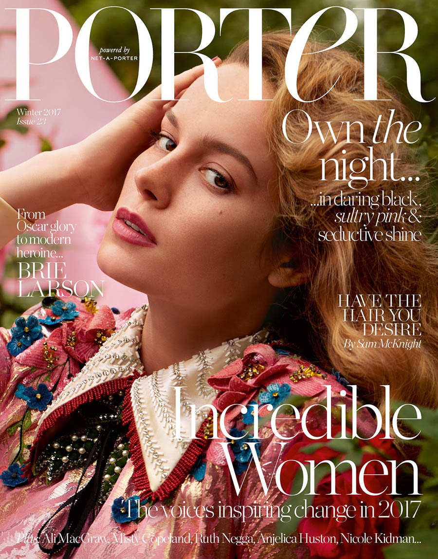 Brie Larson covers Porter Magazine Winter 2017 by Camilla Akrans