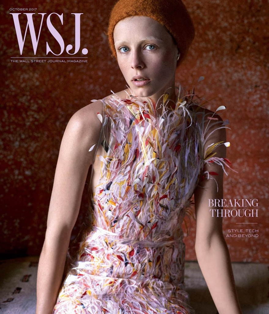 Edie Campbell covers WSJ. Magazine October 2017 by Mikael Jansson