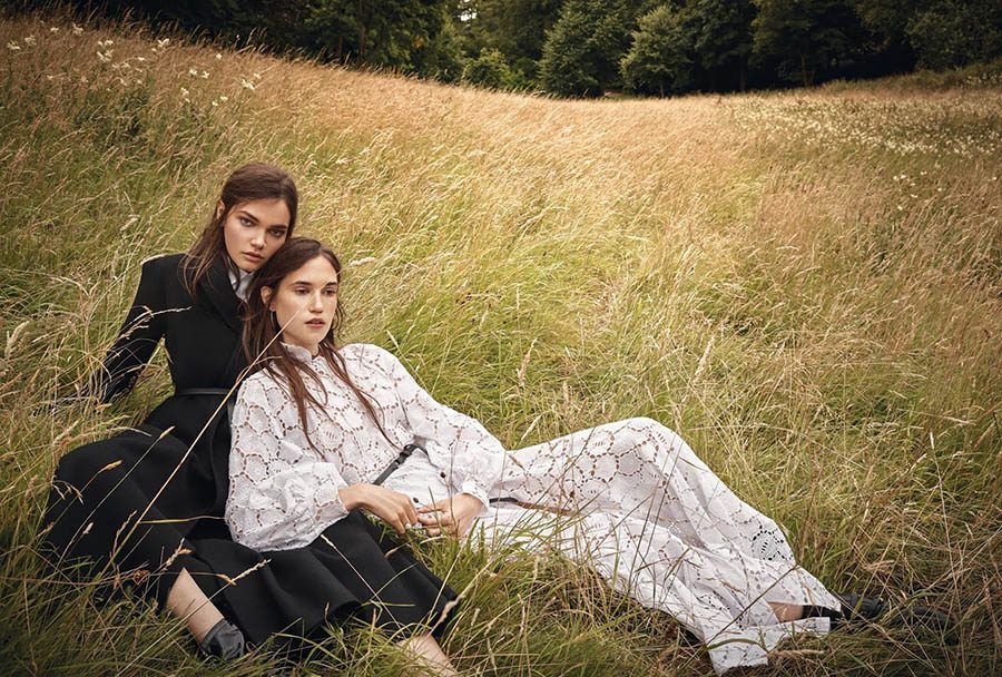 Johanna Defant and Caitie Greene by Michelangelo di Battista for Harper’s Bazaar UK December 2017