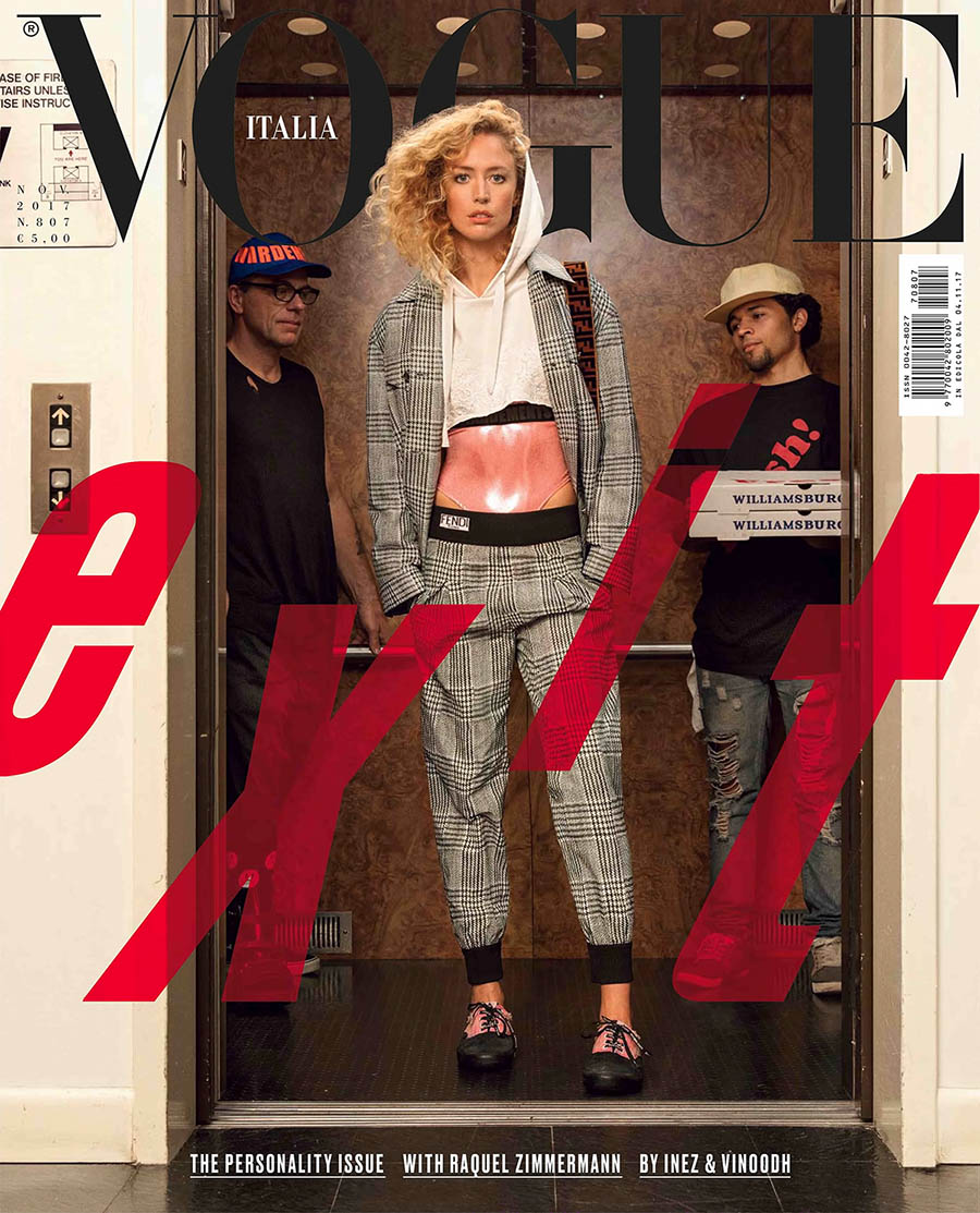 Raquel Zimmermann covers Vogue Italia November 2017 by Inez and Vinoodh