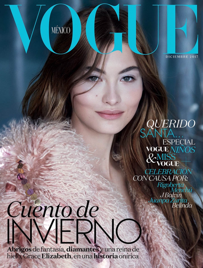 Grace Elizabeth covers Vogue Mexico December 2017 by Patrick Demarchelier