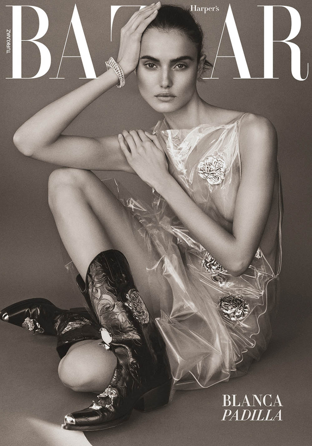 Blanca Padilla covers Harper’s Bazaar Turkey January 2018 by Tom Schirmacher
