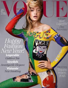 Gigi Hadid covers Vogue Germany January 2018 by Patrick Demarchelier