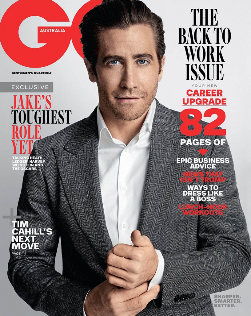 Jake Gyllenhaal covers GQ Australia February 2018 by Doug Inglish