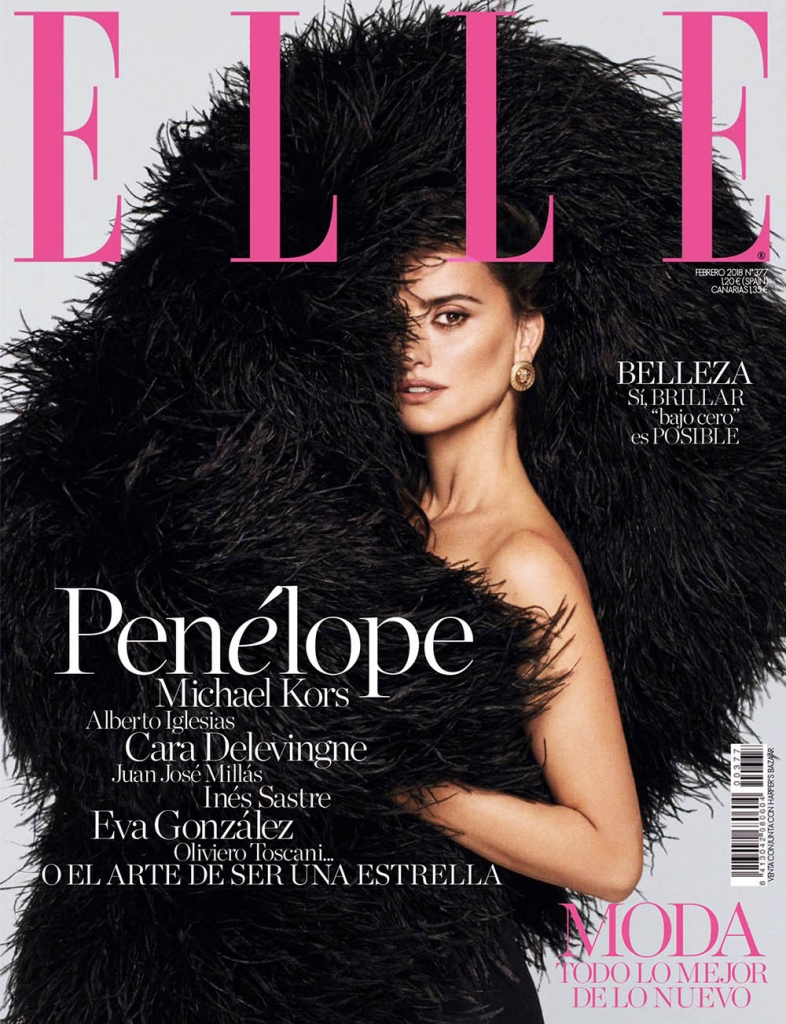 Penélope Cruz covers Elle Spain February 2018 by Xavi Gordo