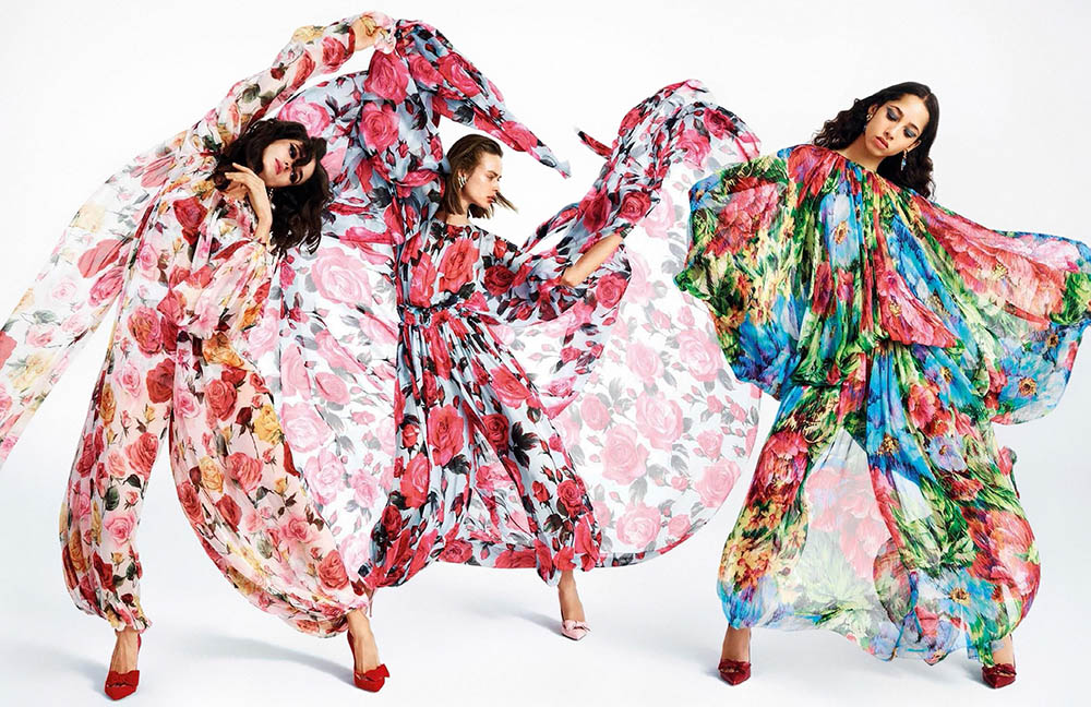 Blanca Padilla, Yasmin Wijnaldum, Birgit Kos and Luna Bijl cover Vogue Spain April 2018 by Emma Summerton