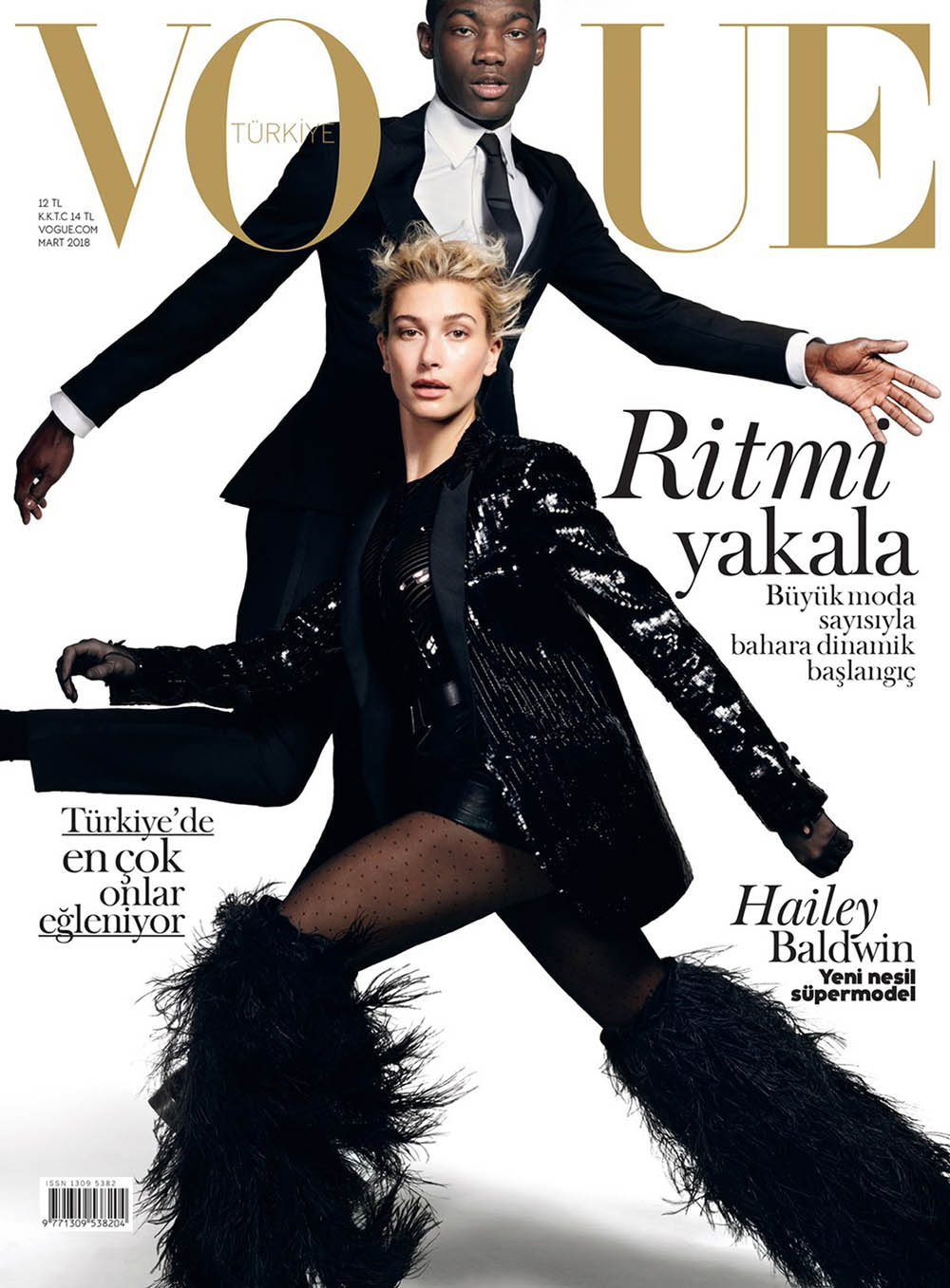 Hailey Baldwin and Valentine Rontez cover Vogue Turkey March 2018 by Liz Collins