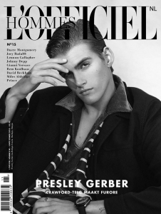 Presley Gerber covers L’Officiel Hommes Netherlands Spring Summer 2018 by Cameron McNee
