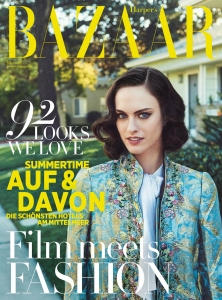 Sarah Brannon covers Harper’s Bazaar Germany March 2018 by Regan Cameron
