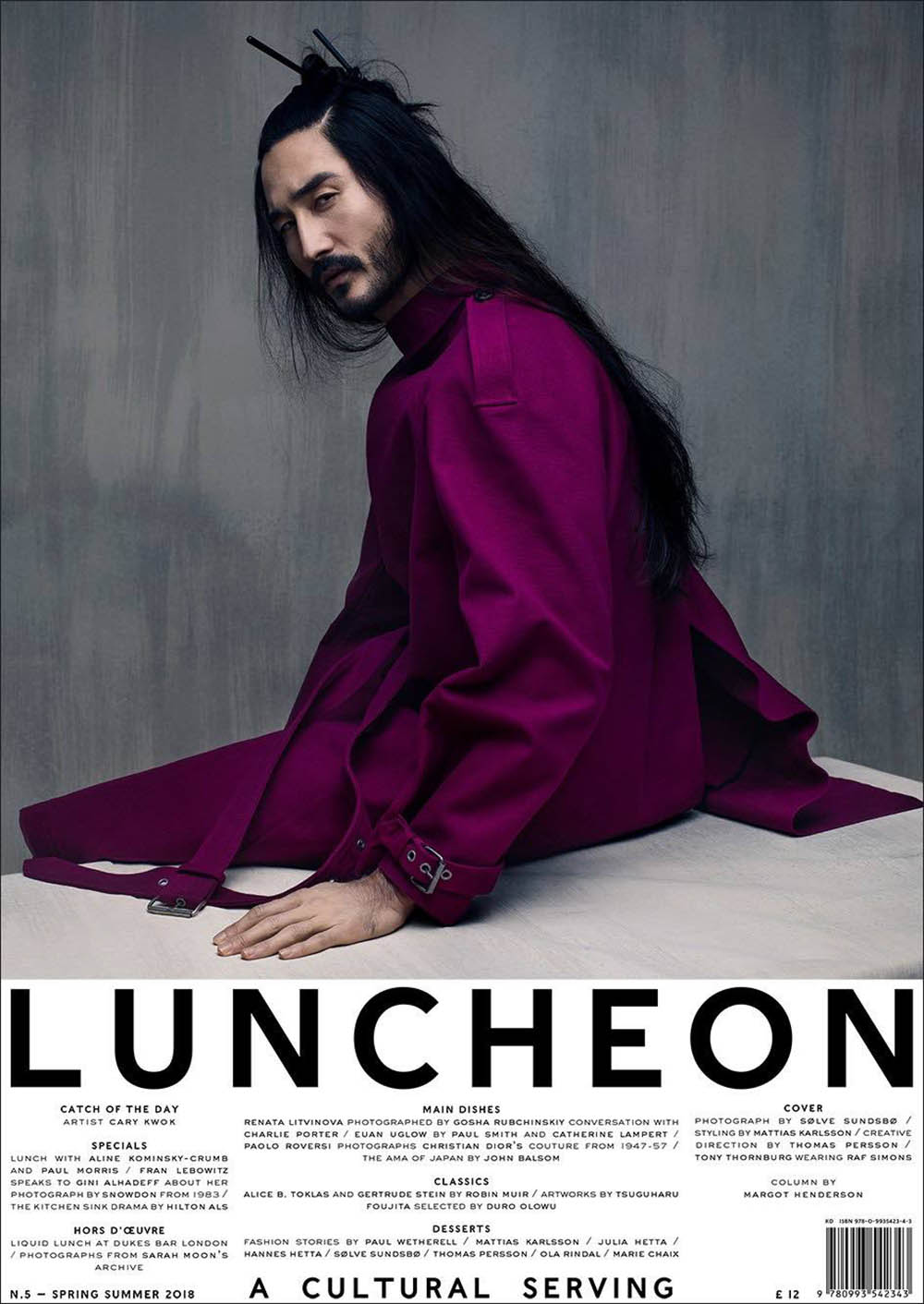 Tony Thornburg covers Luncheon Magazine Spring Summer 2018 by Sølve Sundsbø