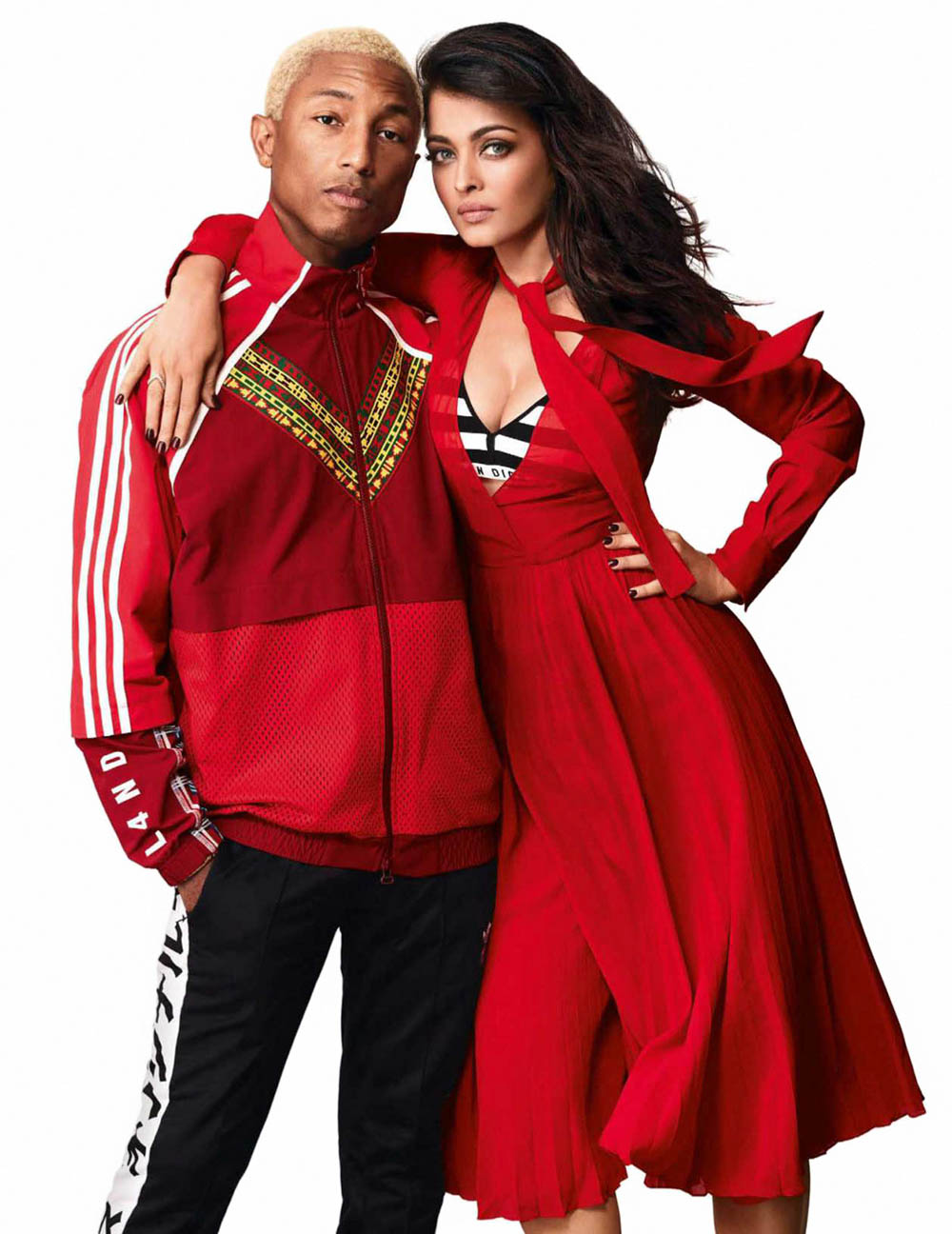 Aishwarya Rai Bachchan and Pharrell Williams cover Vogue India April 2018 by Greg Swales
