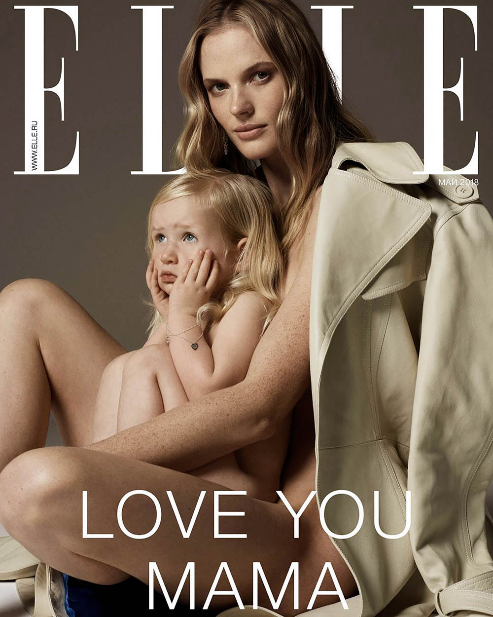 Anne Vyalitsyna covers Elle Russia May 2018 by Gilles Bensimon