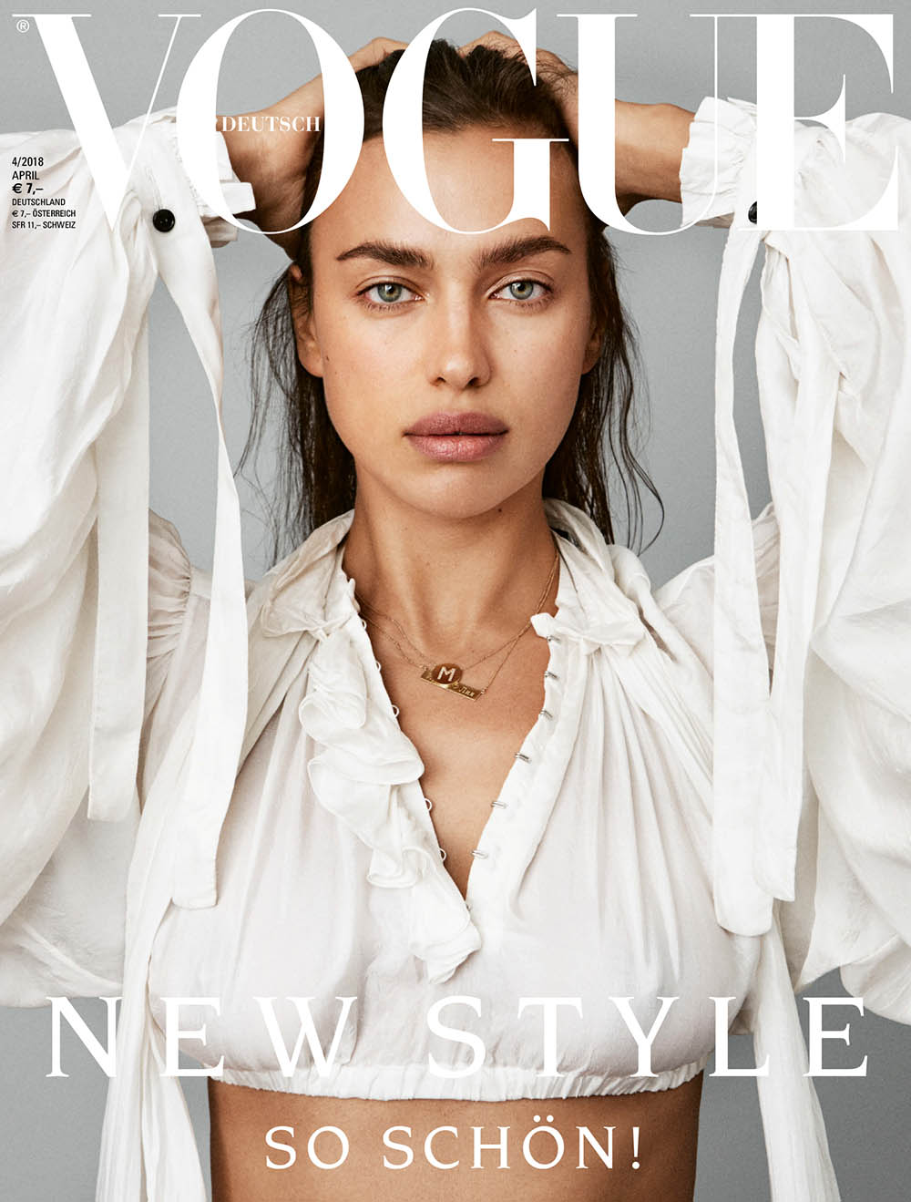 Irina Shayk covers Vogue Germany April 2018 by Daniel Jackson