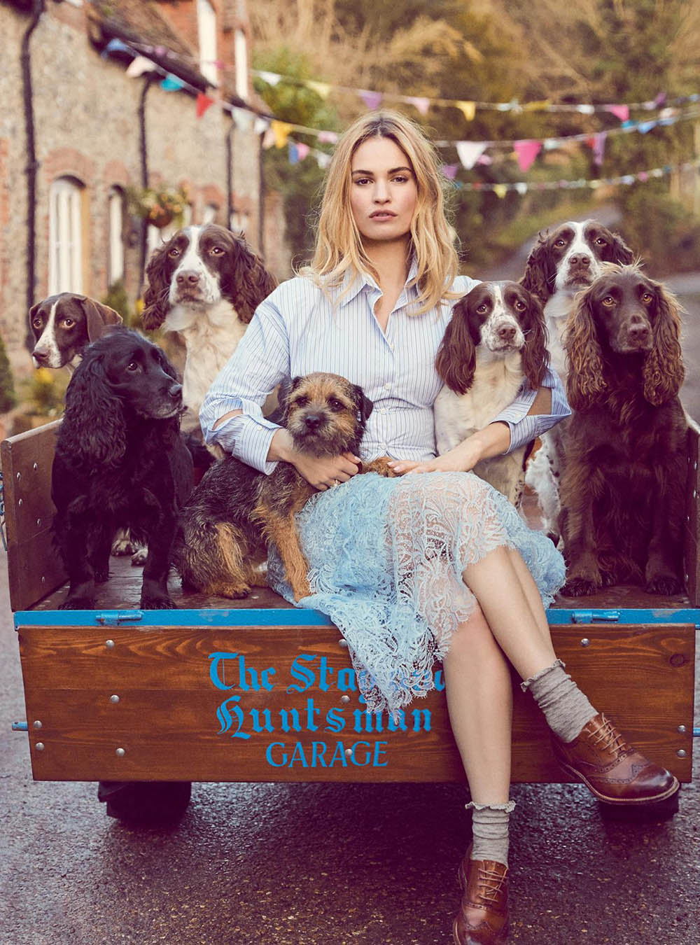 Lily James covers Harper’s Bazaar UK April 2018 by Richard Phibbs