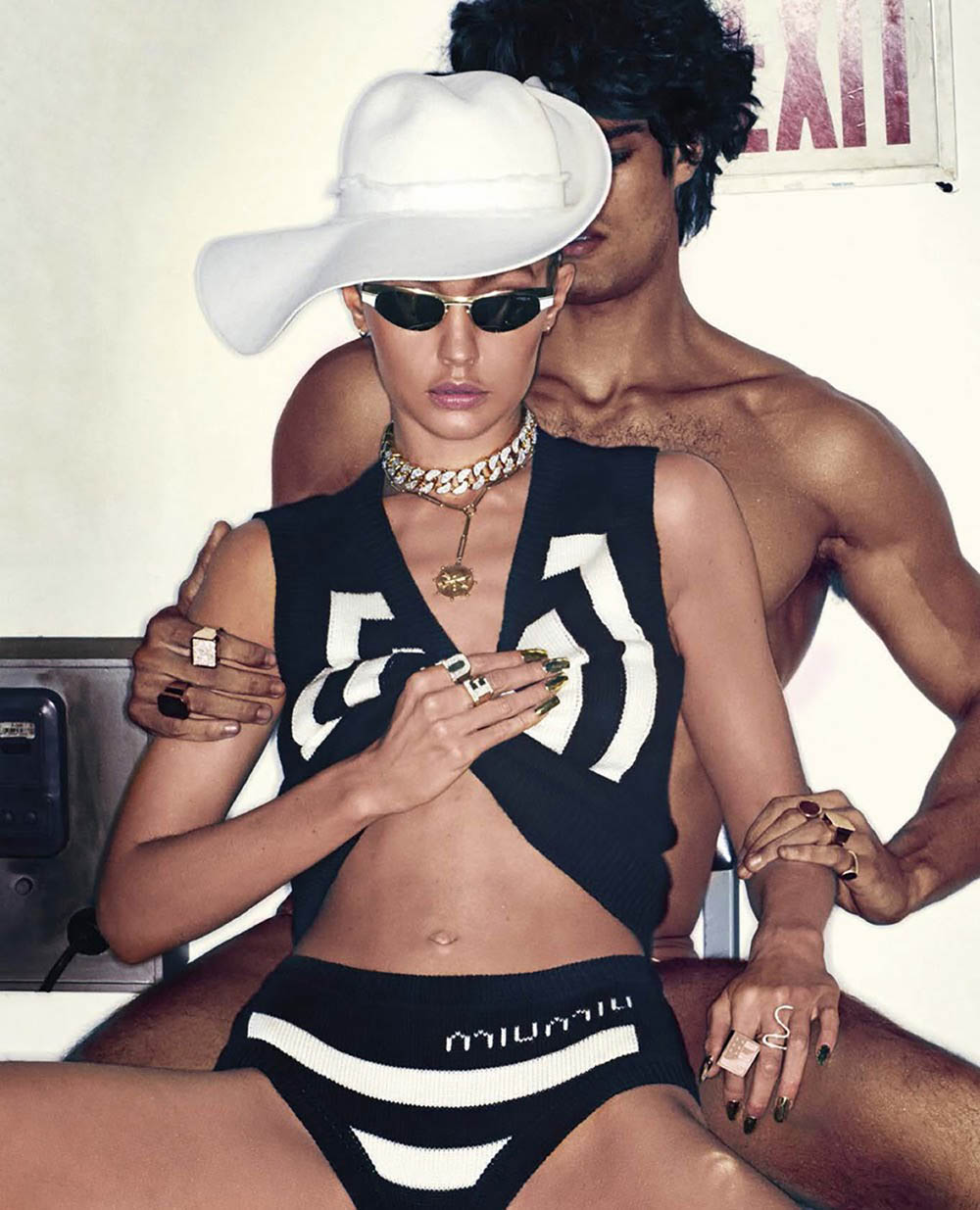 Gigi Hadid and Justin Eric Martin cover Vogue Italia May 2018 by Steven Klein