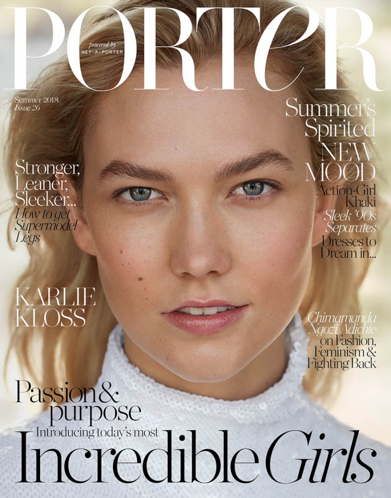 Karlie Kloss covers Porter Magazine Summer 2018 by Camilla Akrans