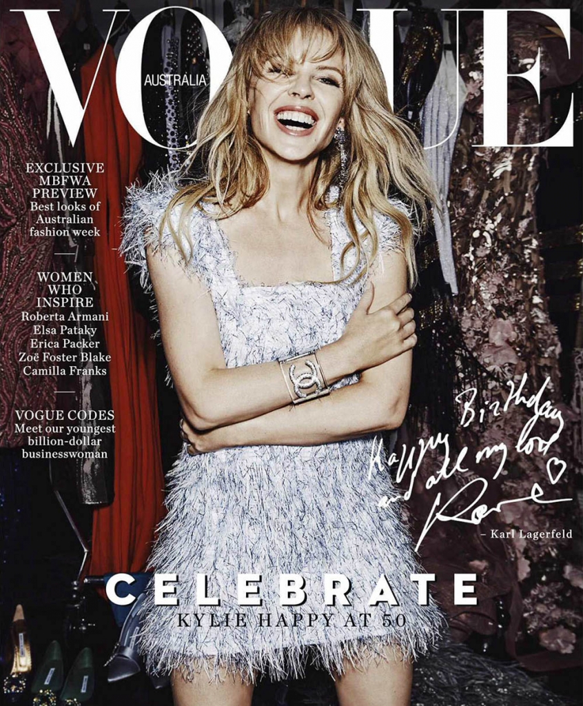 Kylie Minogue covers Vogue Australia May 2018 by Nicole Bentley
