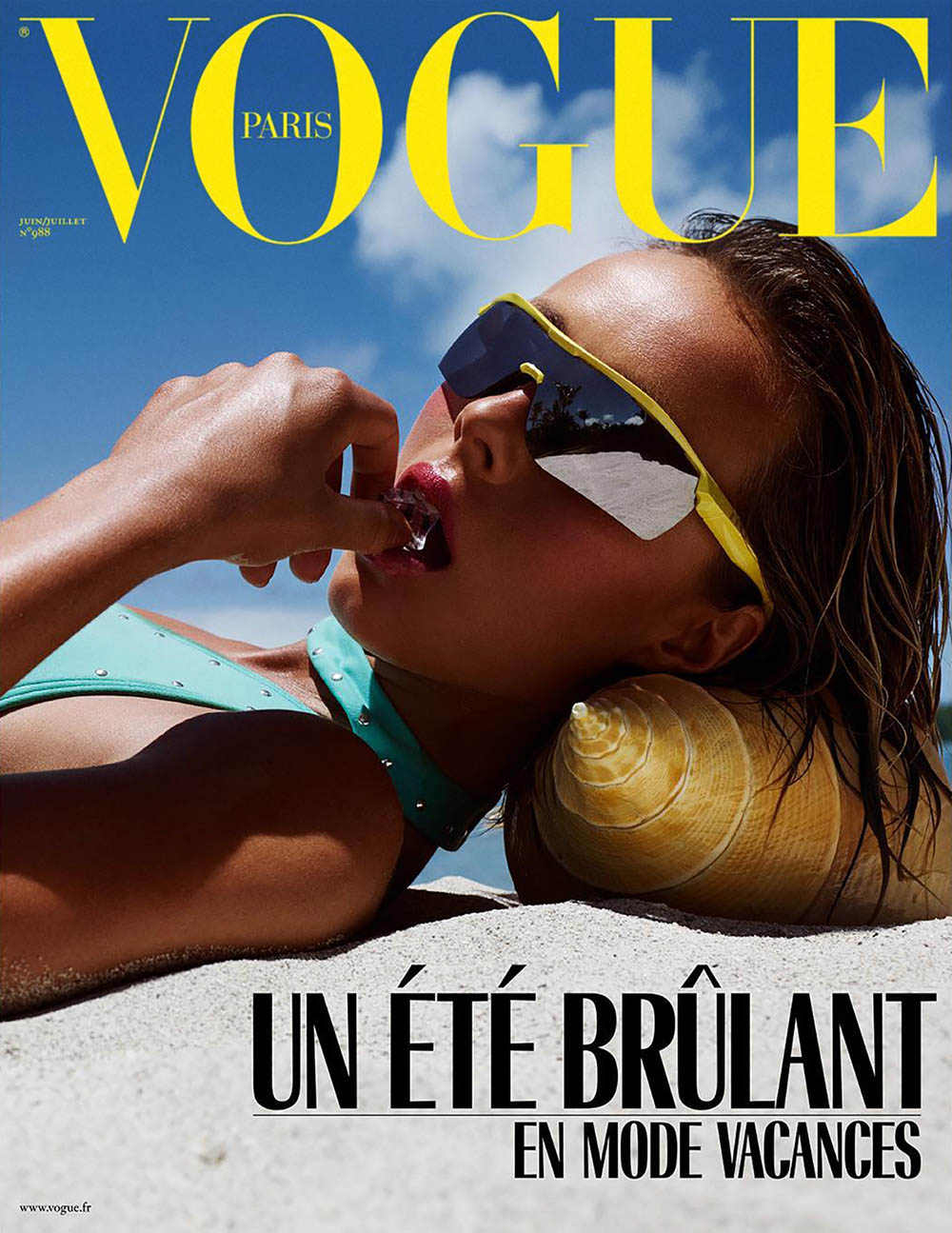 Edie Campbell covers Vogue Paris June 2018 by Mikael Jansson