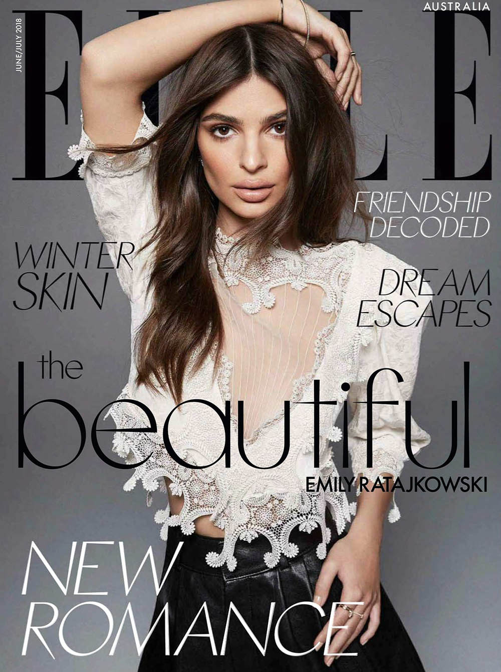 Emily Ratajkowski covers Elle Australia June 2018 by Kai Z Feng