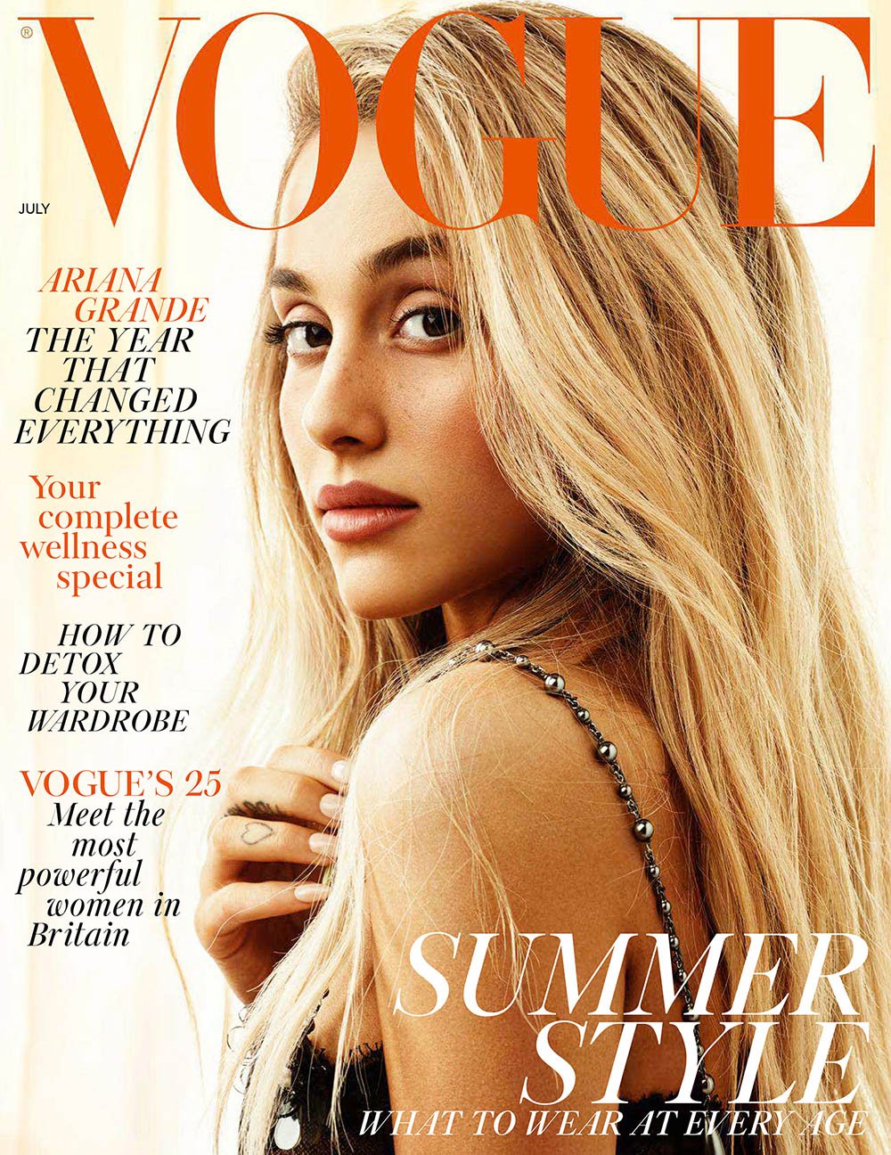 Ariana Grande Covers British Vogue July 2018 By Craig McDean