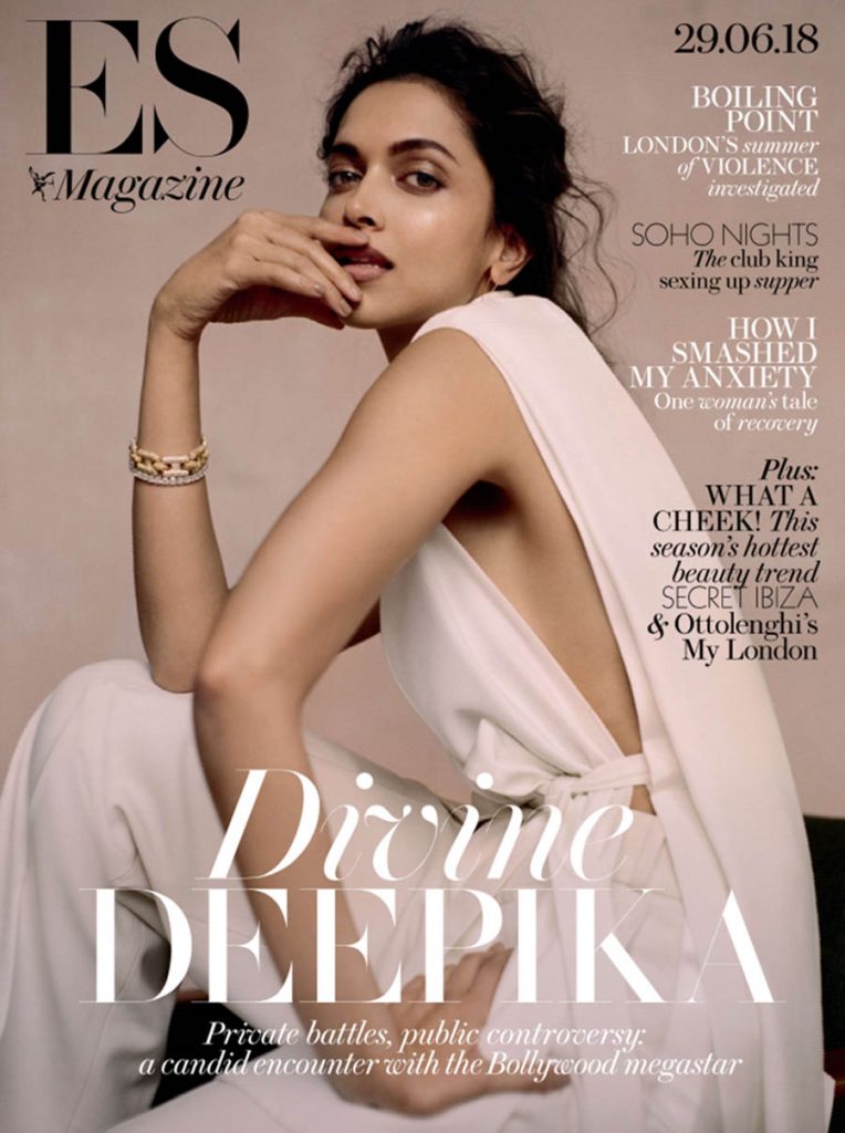 Deepika Padukone covers ES Magazine June 29th, 2018 by Buzz White