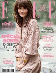 Helena Christensen covers Elle France July 27th, 2018 by Blair Getz Mezibov