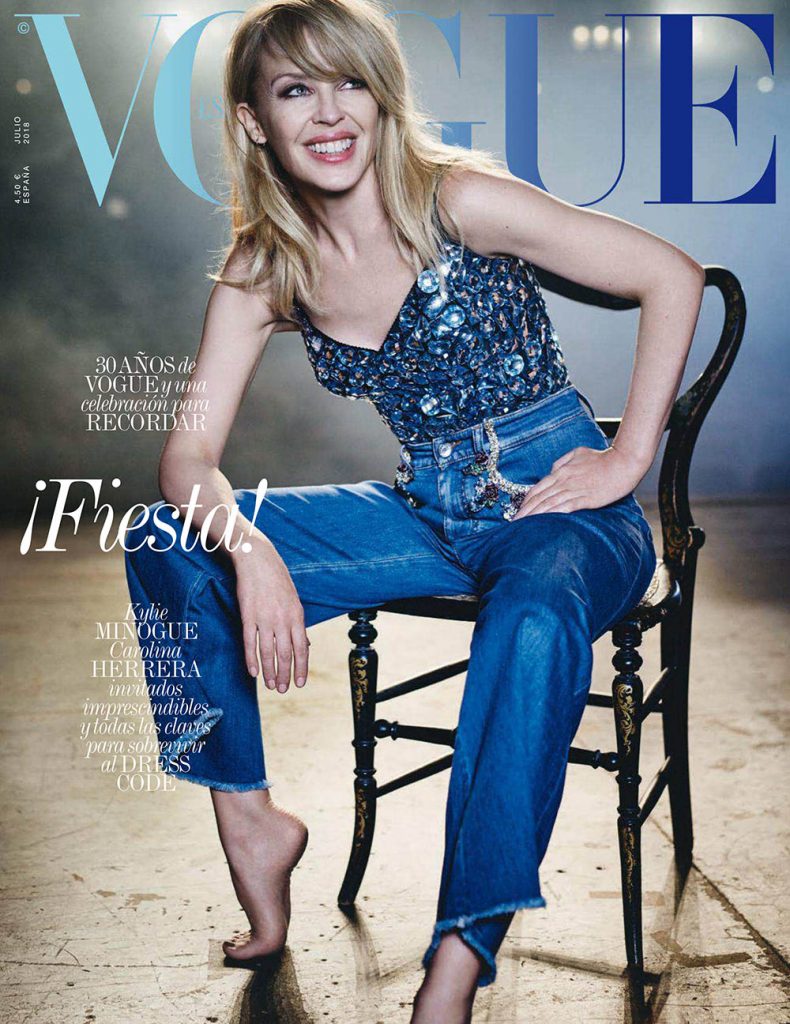 Kylie Minogue covers Vogue Spain July 2018 by Boo George
