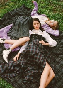 Lauren de Graaf and Ruby Aldridge by Rebekah Campbell for Elle UK July 2018