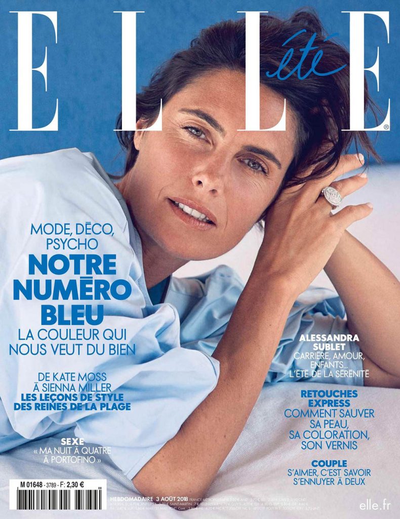 Alessandra Sublet covers Elle France August 3rd, 2018 by Eric Guillemain