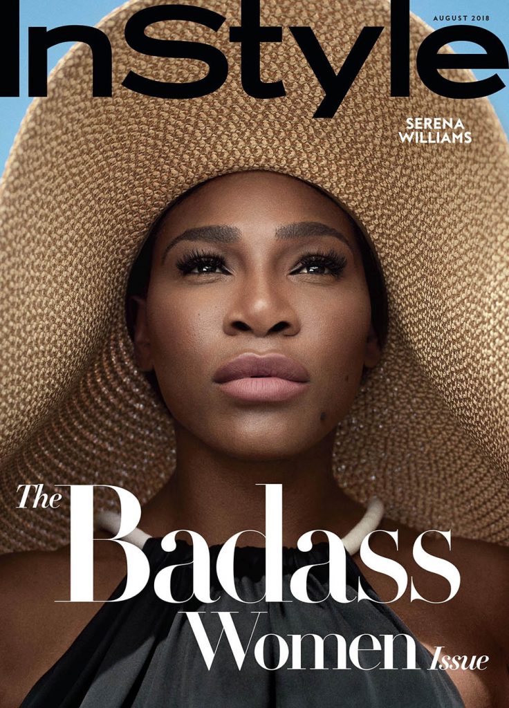 Serena Williams covers InStyle US August 2018 by Robbie Rimmano