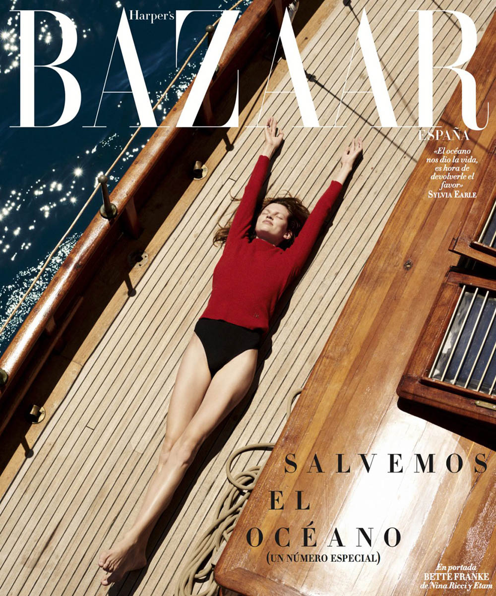 Bette Franke covers Harper’s Bazaar Spain October 2018 by Paul Bellaart