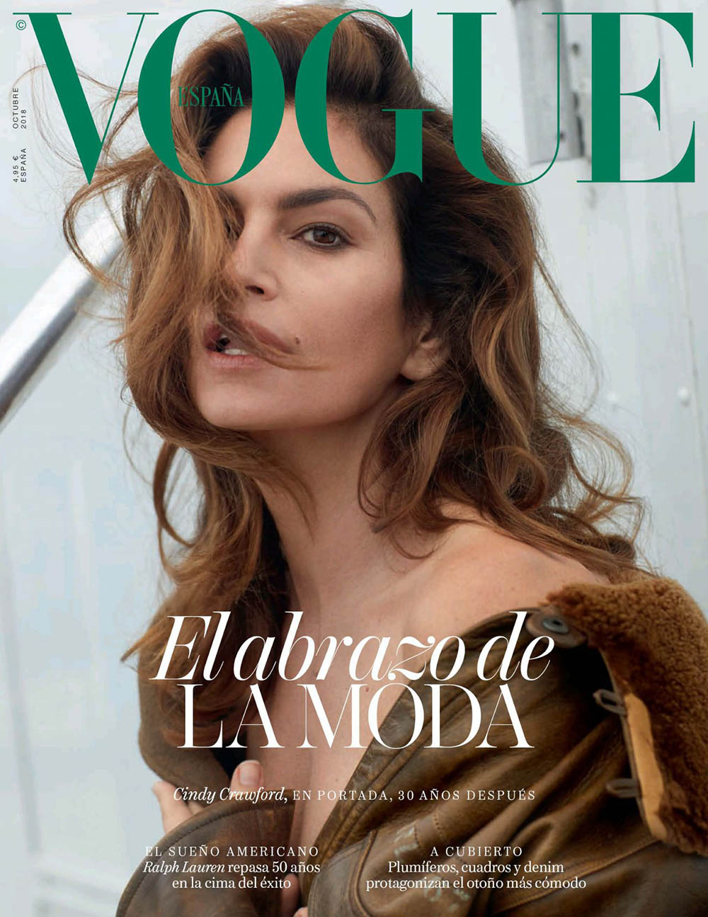 Cindy Crawford covers Vogue Spain October 2018 by Sebastian Faena
