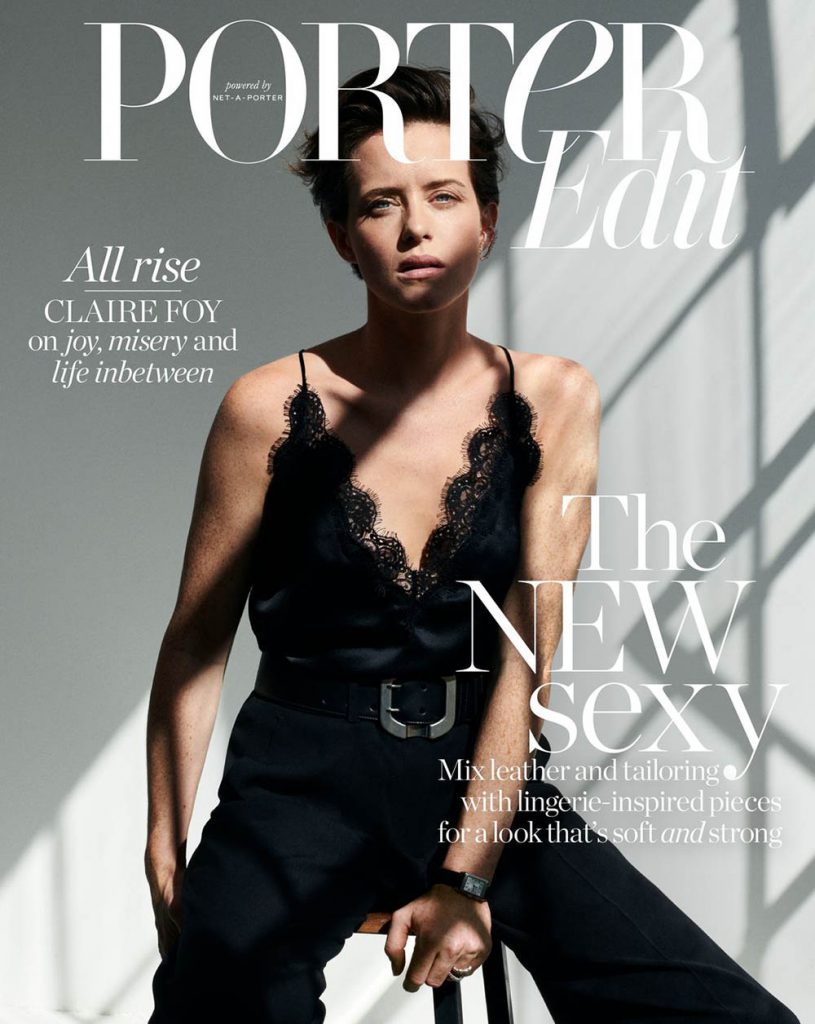 Claire Foy covers Porter Edit October 12th, 2018 by Liz Collins