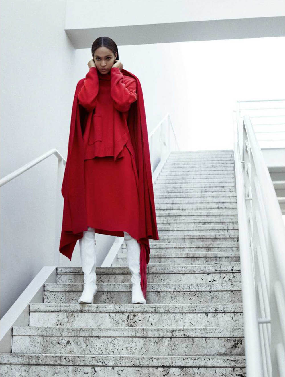 Joan Smalls covers Elle Russia October 2018 by Xavi Gordo