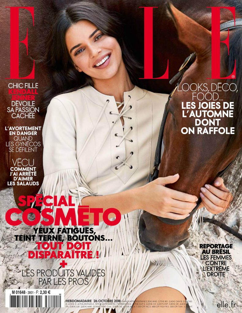 Kendall Jenner covers Elle France October 26th, 2018 by Fred Meylan