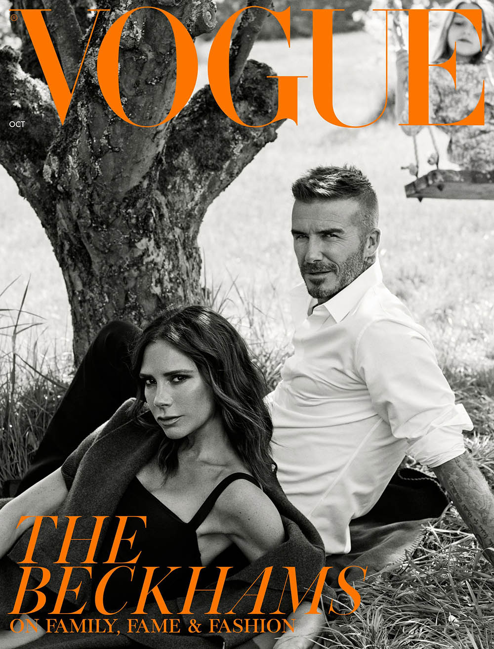 The Beckhams cover British Vogue October 2018 by Mikael Jansson