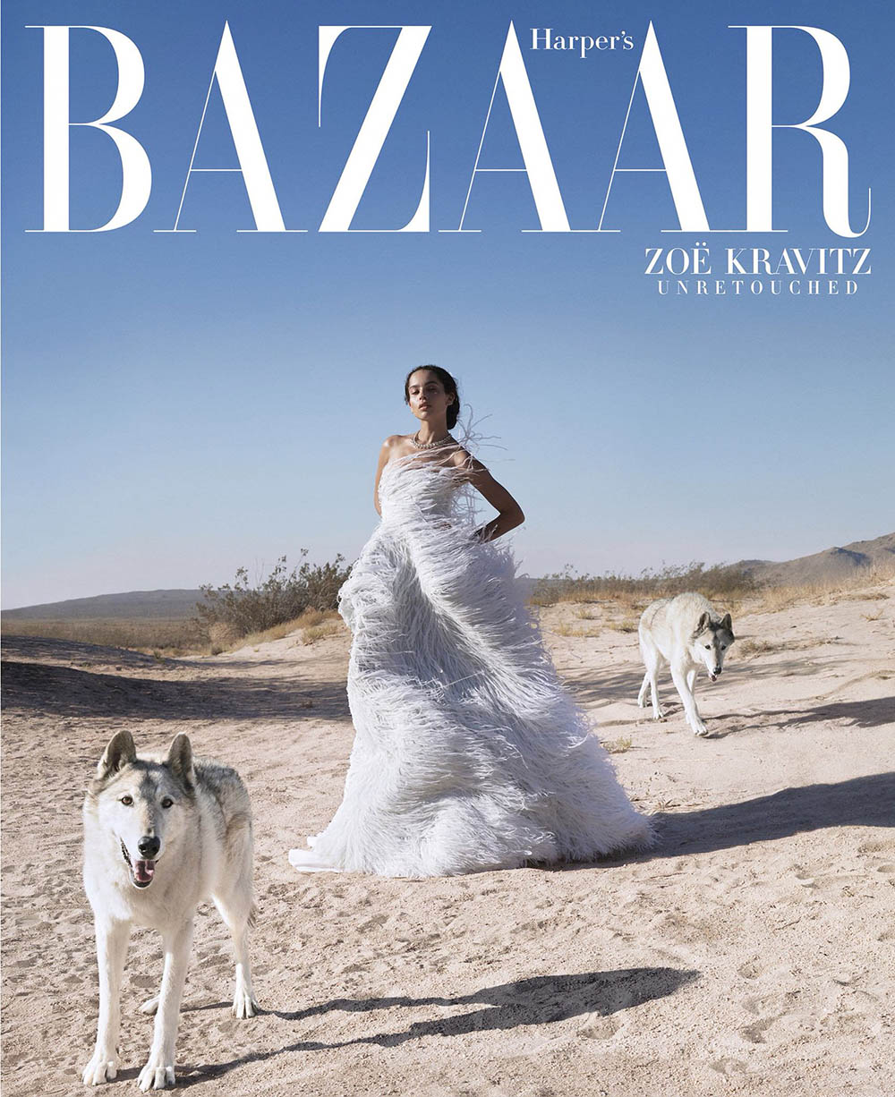 Zoë Kravitz covers Harper’s Bazaar US October 2018 by Camilla Akrans