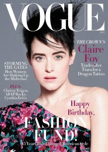 Claire Foy covers Vogue US November 2018 by David Sims