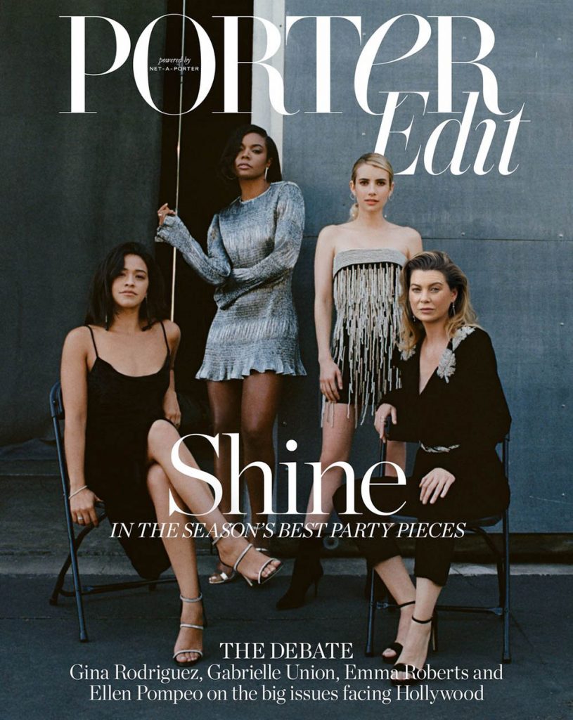 Ellen Pompeo, Emma Roberts, Gina Rodriguez and Gabrielle Union cover Porter Edit November 16th, 2018 by Matthew Sprout