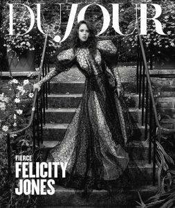 Felicity Jones covers DuJour Magazine Winter 2018 by Mark Seliger