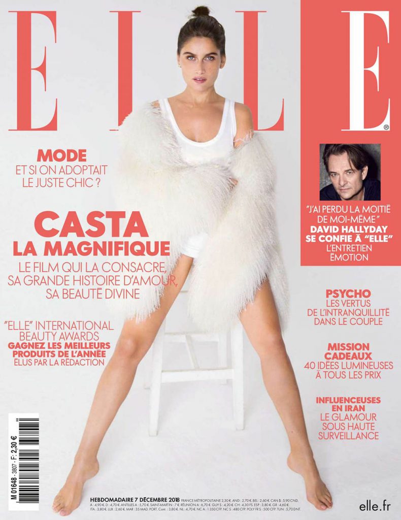 Laetitia Casta covers Elle France December 7th, 2018 by François Rotger