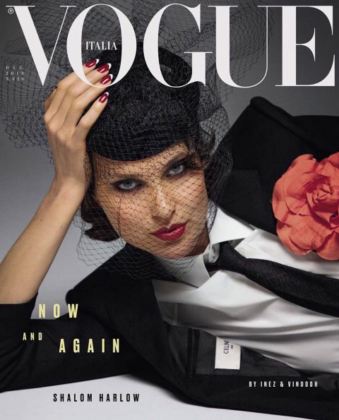 Shalom Harlow covers Vogue Italia December 2018 by Inez and Vinoodh ...