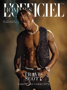 Travis Scott covers L’Officiel Hommes Italia Fall Winter 2018 by Amanda Charchian